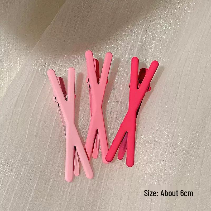 Pink Series Cute Bow Hair Clip for Girls - Small Duckbill Clip for Bangs