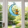 Cat Gift for Home Acrylic Hanging Pendant with Chain, Animal Ornament Window Decorative Wall Decor, Cute Lover Room Decoration Decor