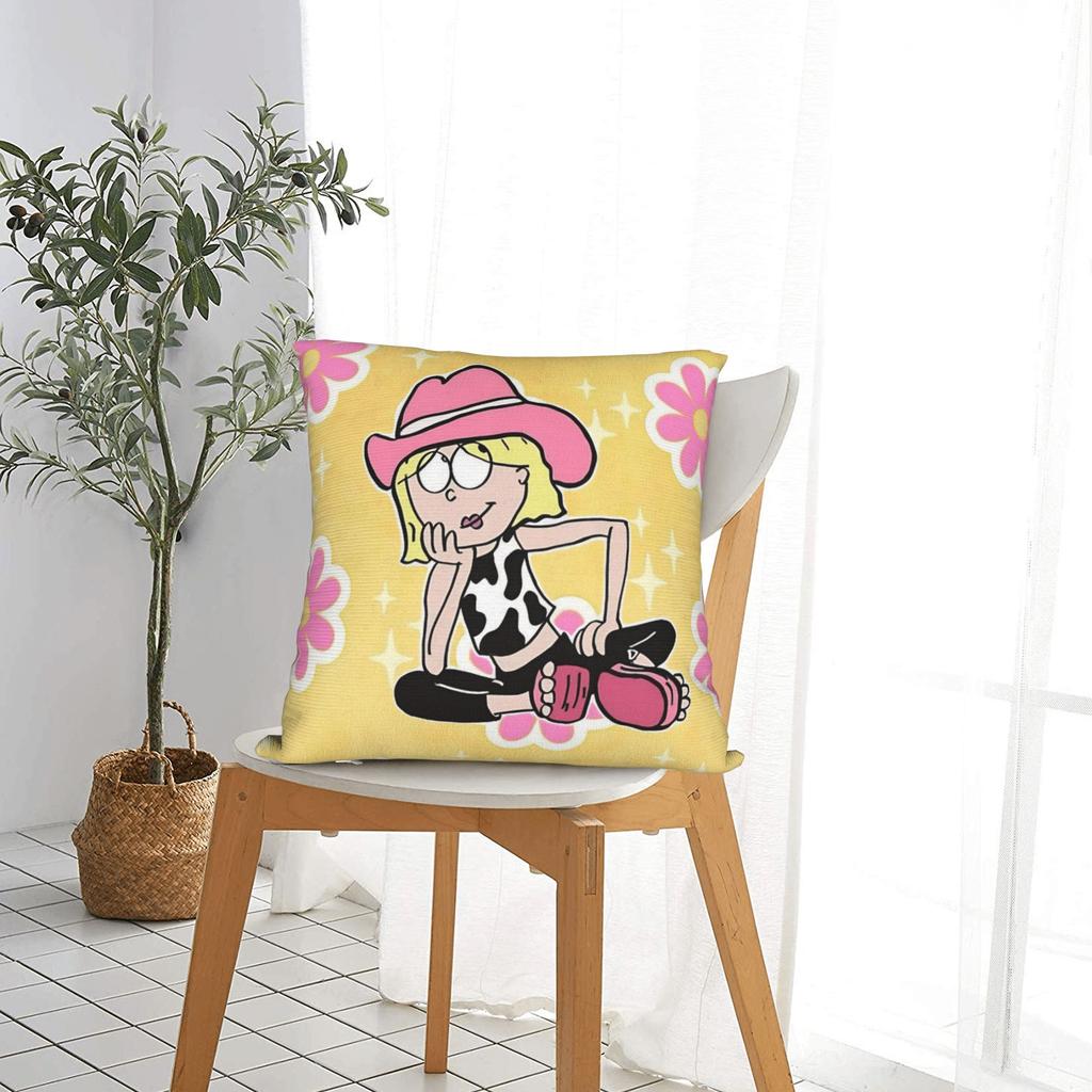 Lizzies Pink Flower McGuires Square Pillow Covers Polyester Car  Cushion Cover Cute Decorative Pillow Cover 45*45