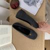 New winter fashion round head woolen metal flower inner sloping heel velvet women's single shoes