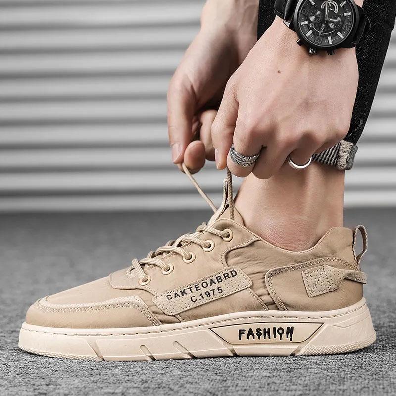 Spring Breathable Men's Low Top Shoes Skateboard Plate Shoes Canvas Shoes All-match Sports Casual Shoes
