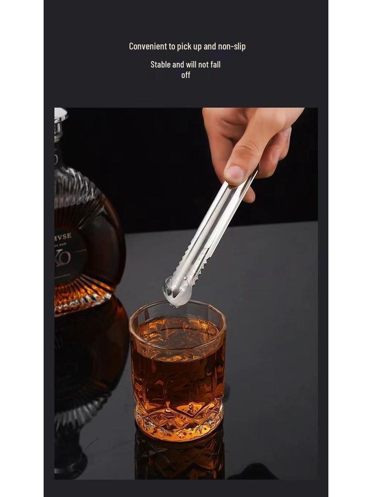 Stainless Steel Multi-Purpose Tongs: Perfect for Ice, Food, Bread, Fruits, Grilled Sausage, and Lemon