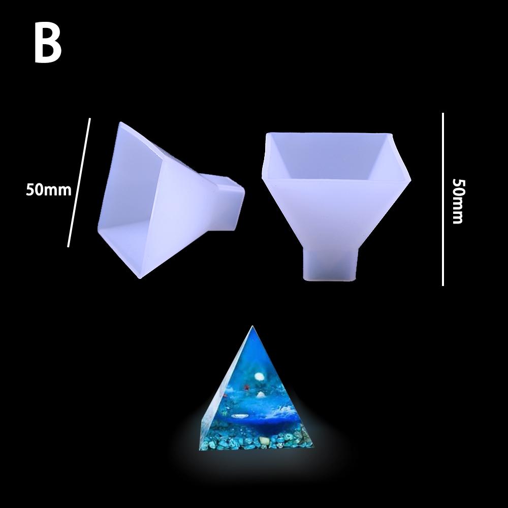 For Better Life 1Pc 3D Pyramid Silicone Mold DIY For Crystal UV Epoxy Cubic Triangular Cone Home Decoration Arts and Crafts