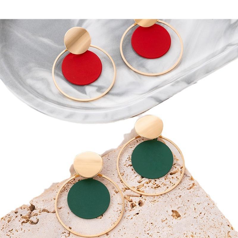 Creative Disc Stud Earrings Set, Geometric Metal Sequins Versatile Two-piece Set, Earrings, Earrings, Women's Pendants.