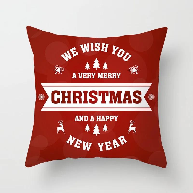 

Наволочки с рождественской тематикой Аксессуары для автомобиля Офис Санта-Клаус Гостиная Диван Домашние наволочки 40x40cm