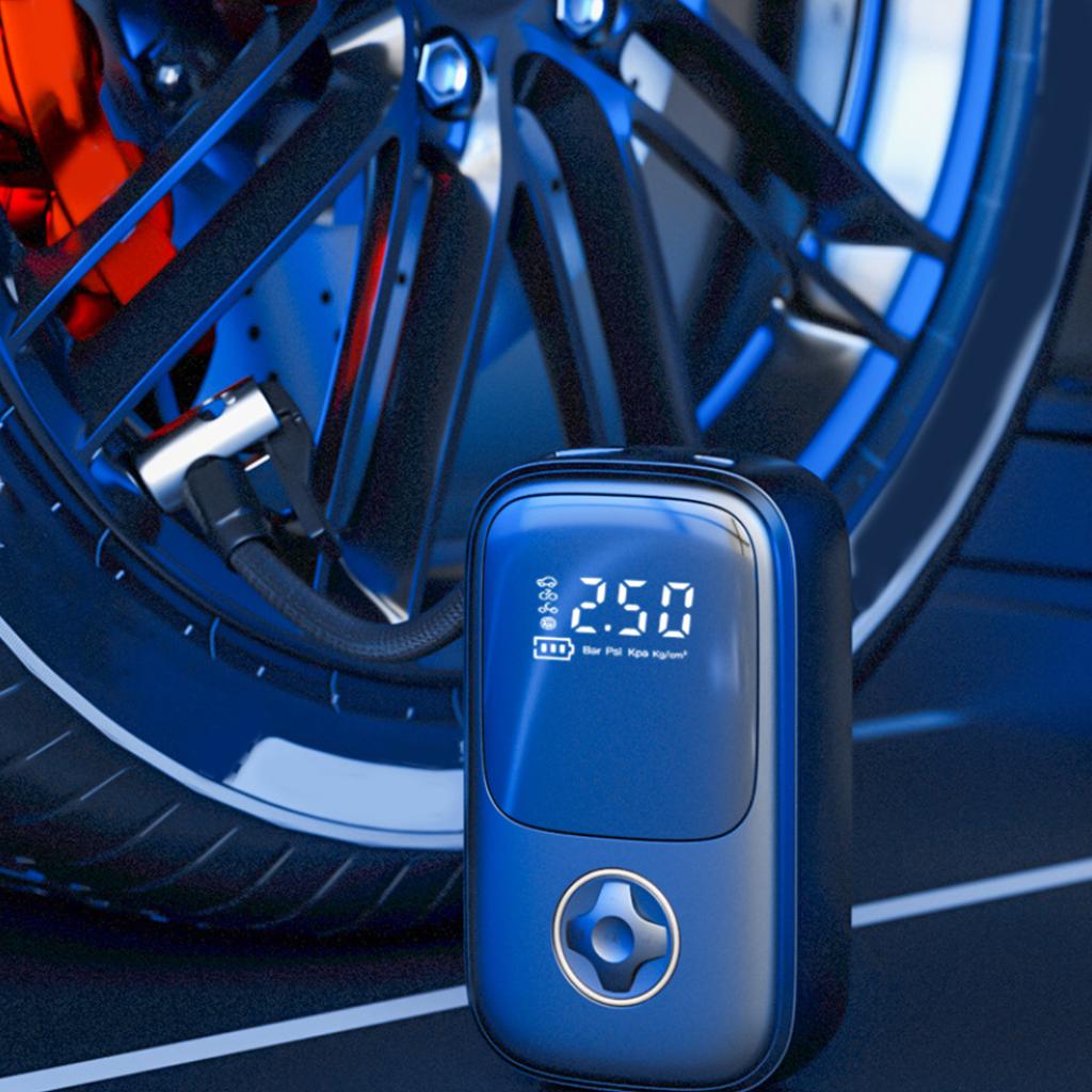 Cordless Tire Inflator Professional Fast Inflation Efficient 2000mAh Portable Car Tire Pump with Lig
