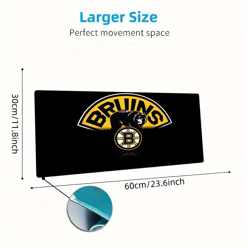 Boston Bruins2 Print Cushion Non-slip Laptop Tablet Big Mousepad XXL Mat Mini PC Playmat With Lock edge