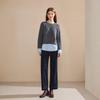 Betu Women's Winter Contrast Color Faux Two-Piece Knit Sweater