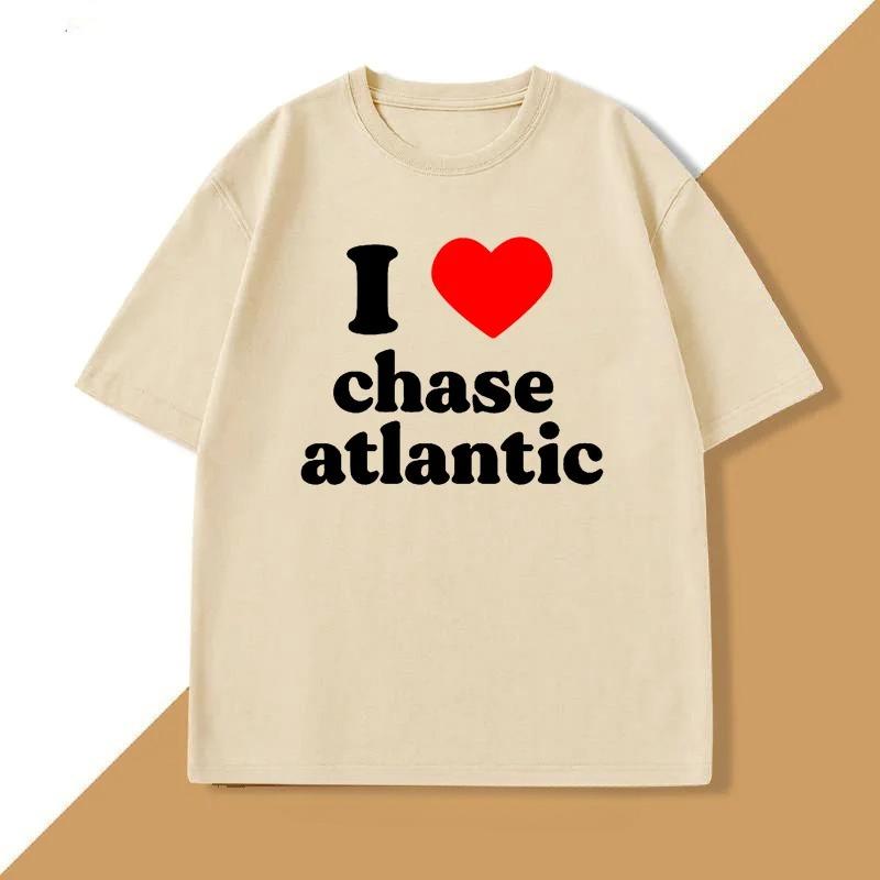I Love Chase Atlantic T Shirt Unisex WOMEN Clothing Harajuku Clothes Casual Short Sleeve Tops Cotton Clothes Graphic T Shirts