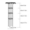 Black Gardening Climbing Frame Rust Proof Versatile Decorative Garden Climbing Umbrella Frame for Climbing Rose Height 155CM Diameter 28CM