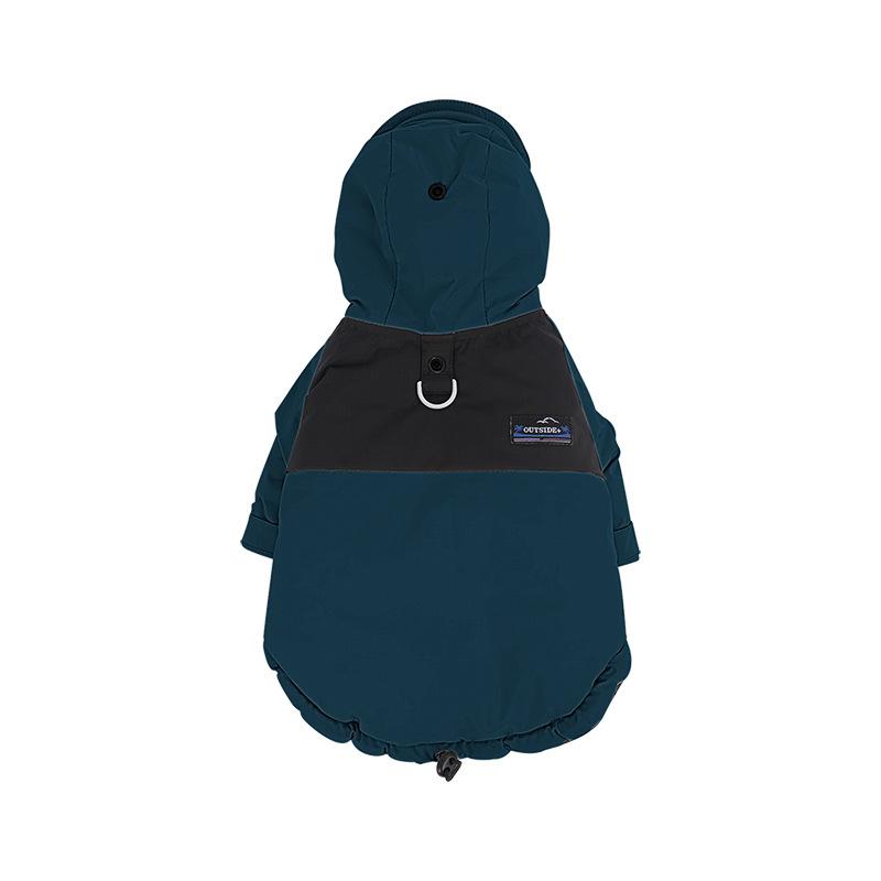 Dog clothes autumn and winter warm outdoor wind jacket Schnauzer Teddy hooded pet clothes