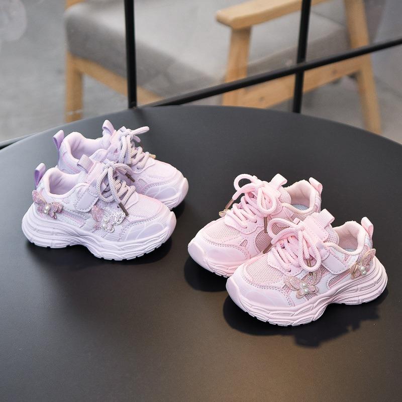 Nuovi Arrivi Primavera/Autunno Scarpe Chunky da Papà per Bambini, Sneakers da Ragazza con Rete Traspirante, Scarpe da Corsa Casual e Calzature Stile Principessa per Bambini.