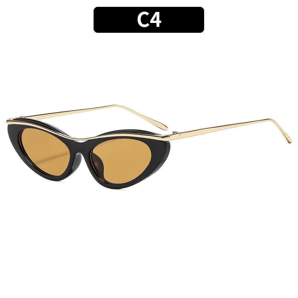Fashion Cat Eye Sunglasses Women Luxury Brand Punk Metal Frame Sunglass Vintage Sexy Travel Eyewear UV400 Shades