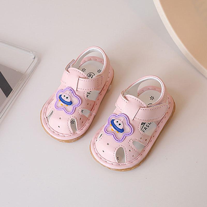 Summer 0-2 Years Old Called Shoes Cartoon Female Baby Toddler Shoes Soft Sole Male Baby Shoes 1 Bag Head Sandals