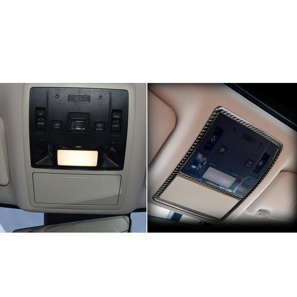 For Lexus RX300 270 200T 450H 2016- Accessories Car Carbon Fiber Interior Front Reading Lamp Frame Trim Stickers