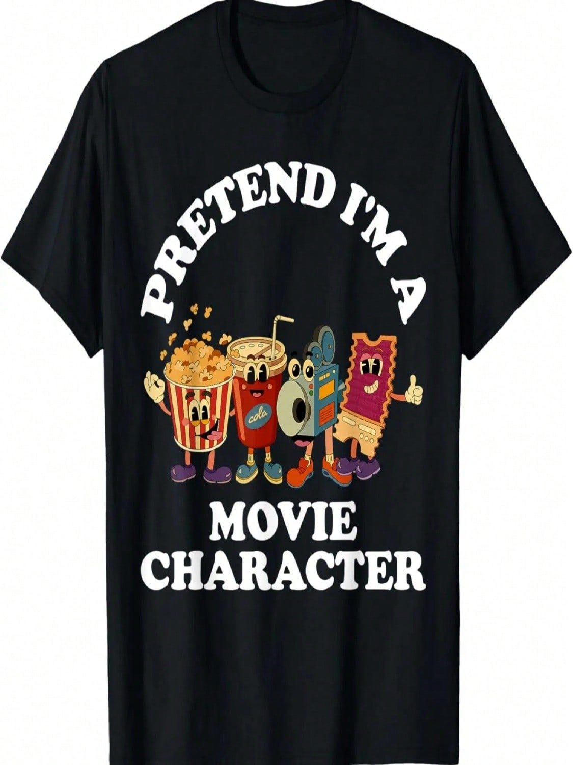 Pretend I m A Movie Character Halloween Costume Crew Squad T-Shirt S разноцветный