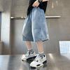 Boys' Denim Shorts Summer Thin Pants Summer Mid Pants Cropped Pants Children's Casual Pants
