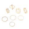 8Pcs/Set Finger Ring Elegant Vintage Retro Creative Multi Style Jewelry Ring for Women