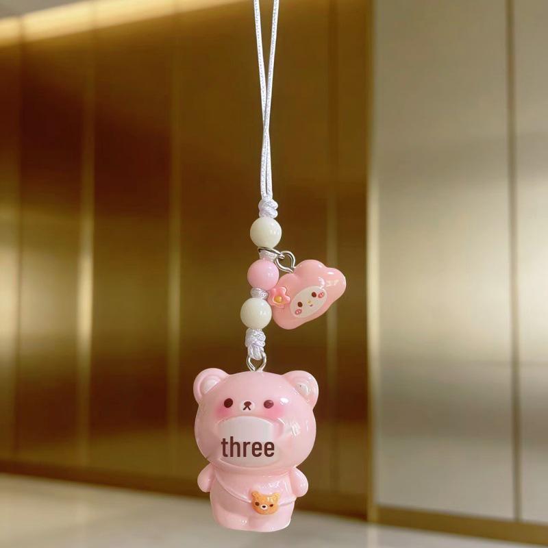 KT Cat Resin Phone Charm Keychain & Lanyard Ornament - Versatile & Simple Gift