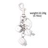 Fashionable Irregular Shape Dice Billiard Bag Pendant Metal Keychain - Hot Selling