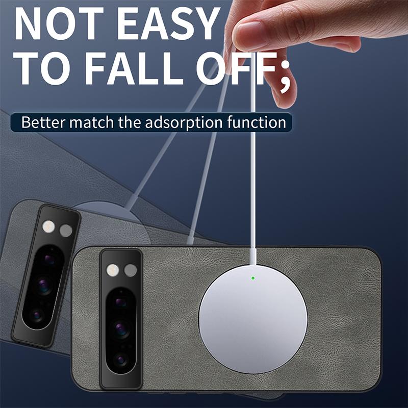 For google Pixel 8 Pro /Pixel 8Pro/Pixel 8A Case Simple Stylish Magnetic Suction Luxury Leather Skin-friendly Anti-drop Cover