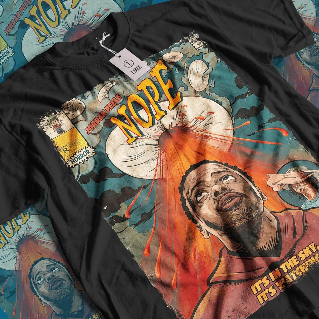 No (2022) Maglietta Film: T-shirt Grafica Unisex Film Horror Vintage