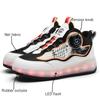 Roller skates outdoor training shoes creative gifts for boys and girls double row four wheels with LED lights parkour shoes