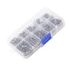 340PCS 304 Stainless Steel Nuts and Bolts Assortment Kit Pan Head Full Thread Screw Assortment Kit Clear Storage Box
