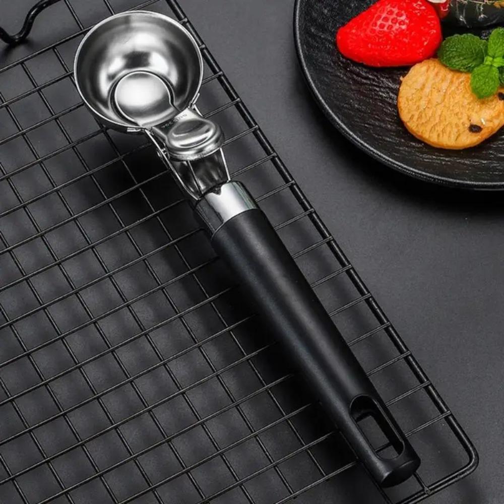 Press Trigger Design Ice Cream Scoop Non-stick Ice Cream Digger  Easy Demoulding