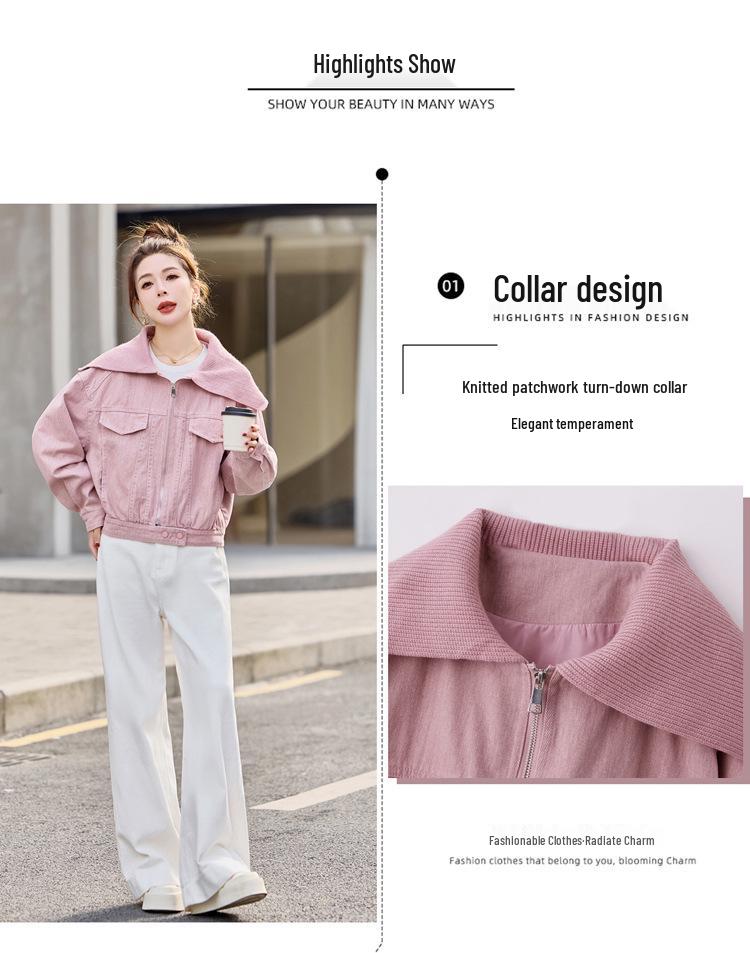2025 Spring Women's Casual Loose Lapel Long Sleeve Fashion Jacket WW2501
