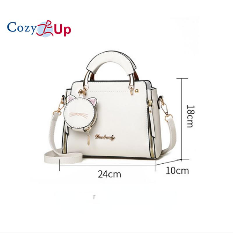 Cozy Up Pattern 2-teilige Umhängetaschen für Damen, Schultertasche, Muscheltasche, Trend, kleine Geldbörse und Handtasche, Luxus-Designer-Tasche für Damen