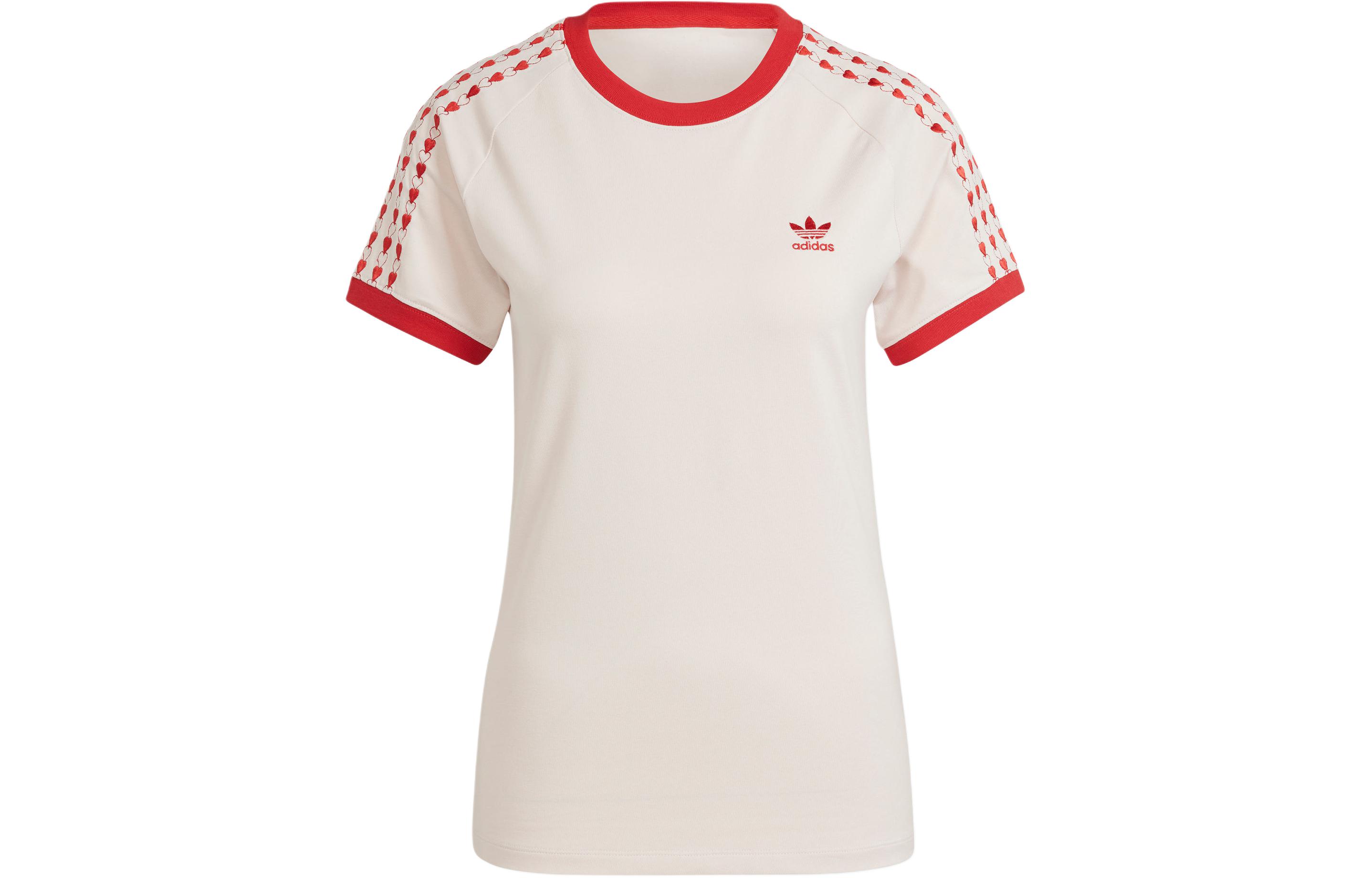 adidas originals Valentines Crew Neck Striped Heart Tee IS5204 XS