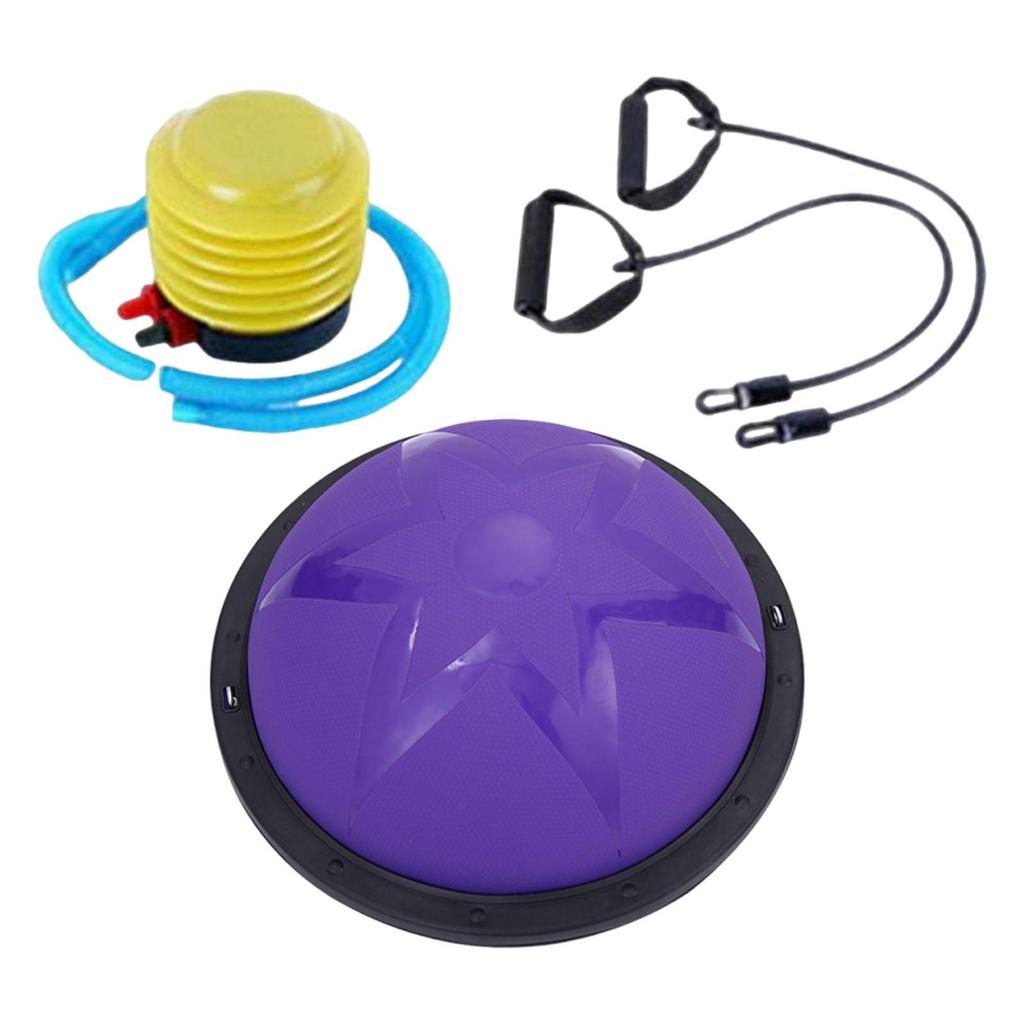 Balance Ball Half Exercise Fitness with Resistance Bands and Pump Training for Dance