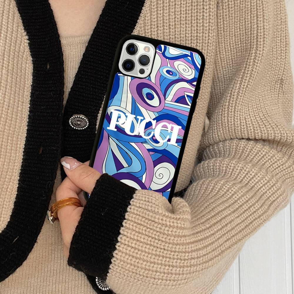 Custodia per Telefono E-Emilio Logo Pucci Per IPhone 17 16 Pro Max Air 13 12 Mini 14 15 Plus 11 Cover Posteriore in PC+TPU