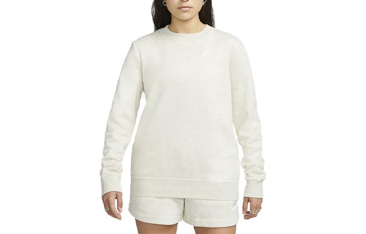 Nike Sweatshirts Women s White Crew Neck Moderate Regular DQ5473-141 M