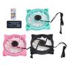 3Pcs Cooling Fans ARGB Controller 11 Fan Blades Silent Computer Air Cooler 1200rpm 12VGreen Black Pink