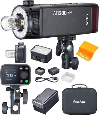 Revendedor Autorizado Instrução Japonesa GODOX AD200 Pro II AD200Pro II Flash Estroboscópico Sincronização com X3 Modelagem LED Segundo Reciclagem Indicador de Grupo [Godox &