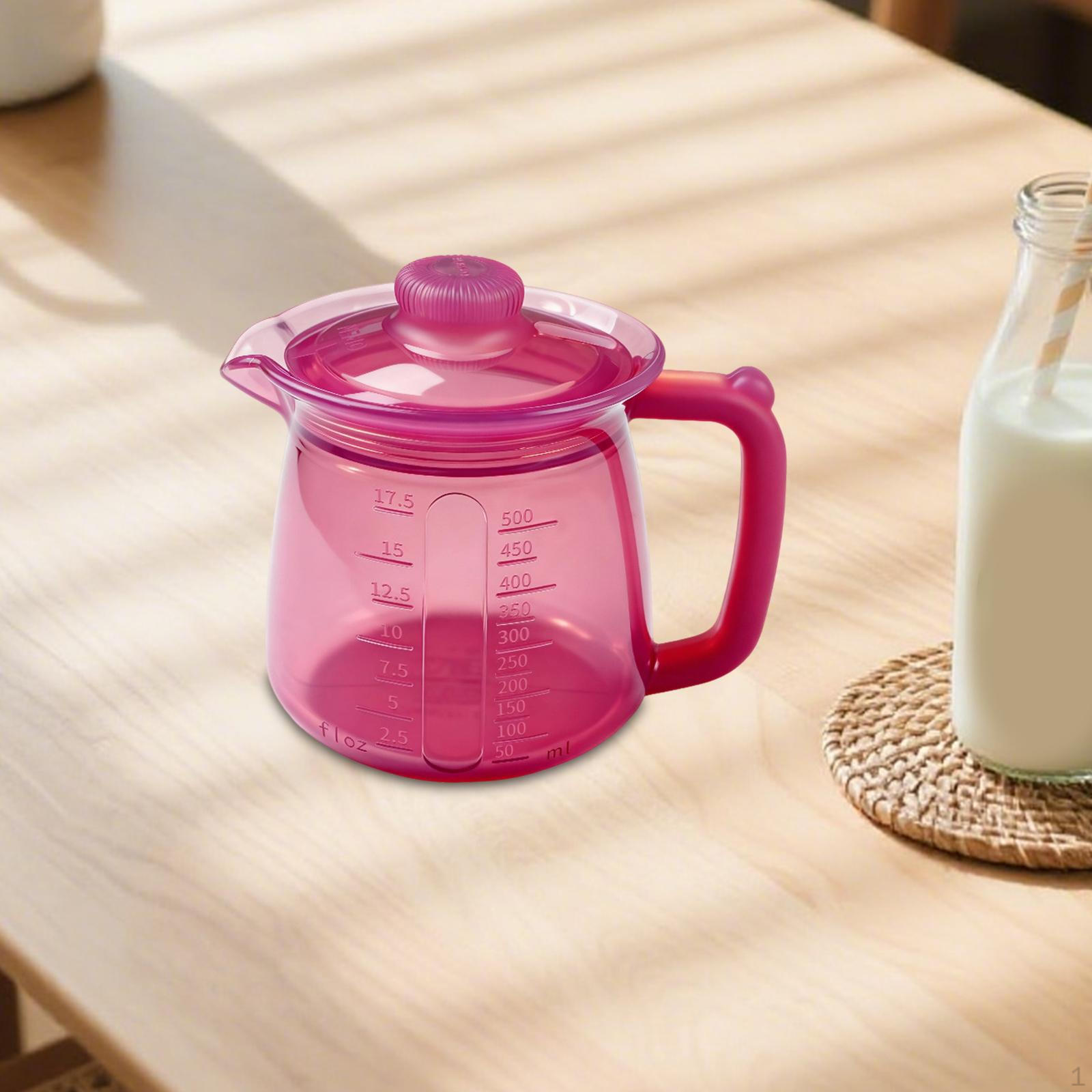 

Silicone Teapot Coffee Dispenser Multipurpose Leakproof Water Pitcher Milk Jug for Kitchen Office purplish red