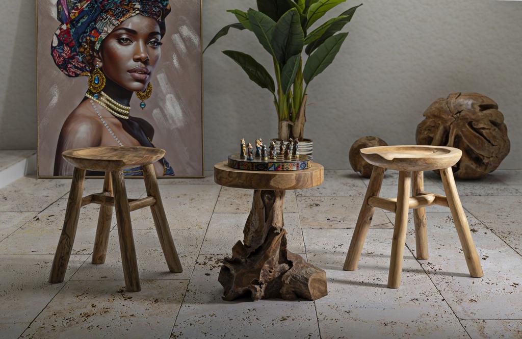 Jamet Stool Teak Cm Ø 35X40