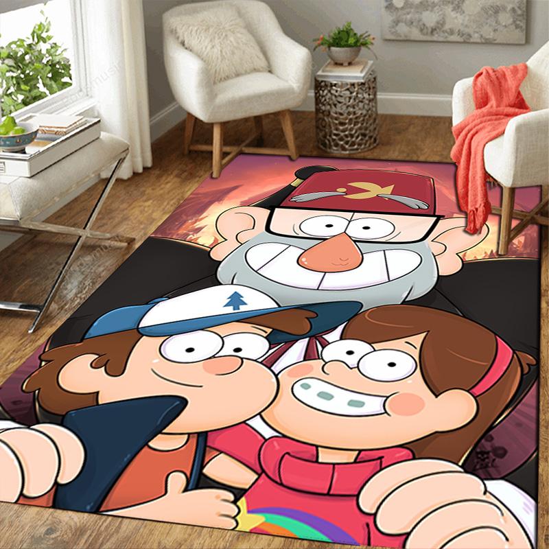Gravity Falls Teppich Bodenmatte für Wohnzimmer oder Schlafzimmer Weicher und Bequemer Teppich ein Geschenk für Geburtstag und Feiertag.NFF0928632