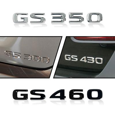 1Pc 3D ABS Black/Silver Letter  GS300 GS350 GS430 GS460 Logo Car Sticker Decor Car Body Rear Tailgate Sticker