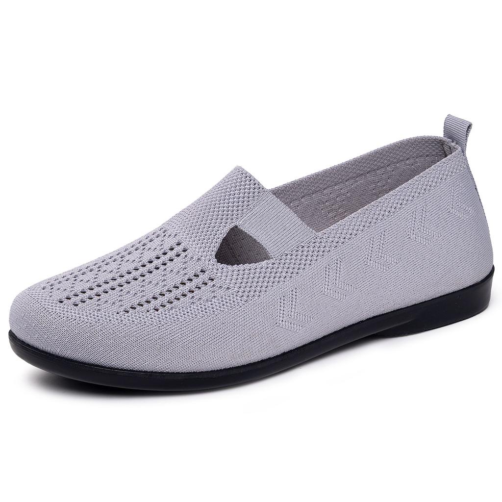 Casual Shoes Women Spring Versatile Breathable Mesh Shoes Soft Bottom Elderly Slip On Mom Shoes Casual Daily Comfortable Lightweight Sneakers