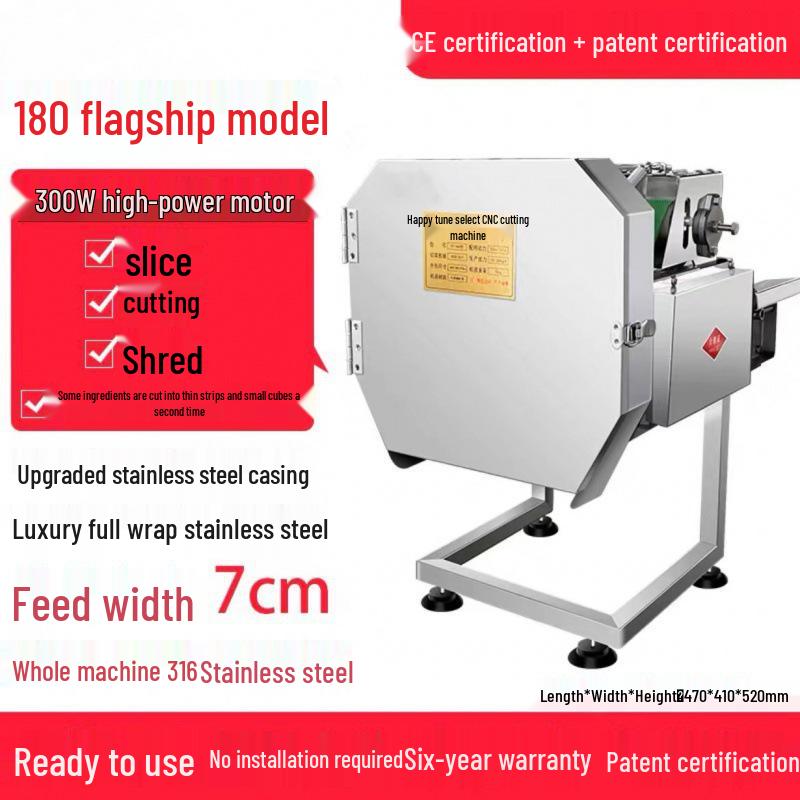 Fully Automatic Electric Vegetable Cutter: Hand-Crank Multifunction for Scallions, Garlic, and Sprouts In Canteens and Kitchens