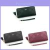Minimalist Pu Long Wallet With Geometric Pattern For Daily Use