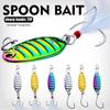 Lure Bait Long Throw Flat Vibrant Colorful Metal VIB Fake Bait Blood Slot Hook White Stripe Perch Horse Mouth Sequin Set