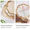 Thick Xuan Paper Hollowed Round Fan: High-Grade Double-Sided Blank Ancient-Style for French Painting & Calligraphy