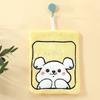 1Pcs Cartoon Kitchen Hanging Hand Towel Cute Little Dog Cloth Absorbent Quick Drying Thick Coral Fleece Soft Cute Towel