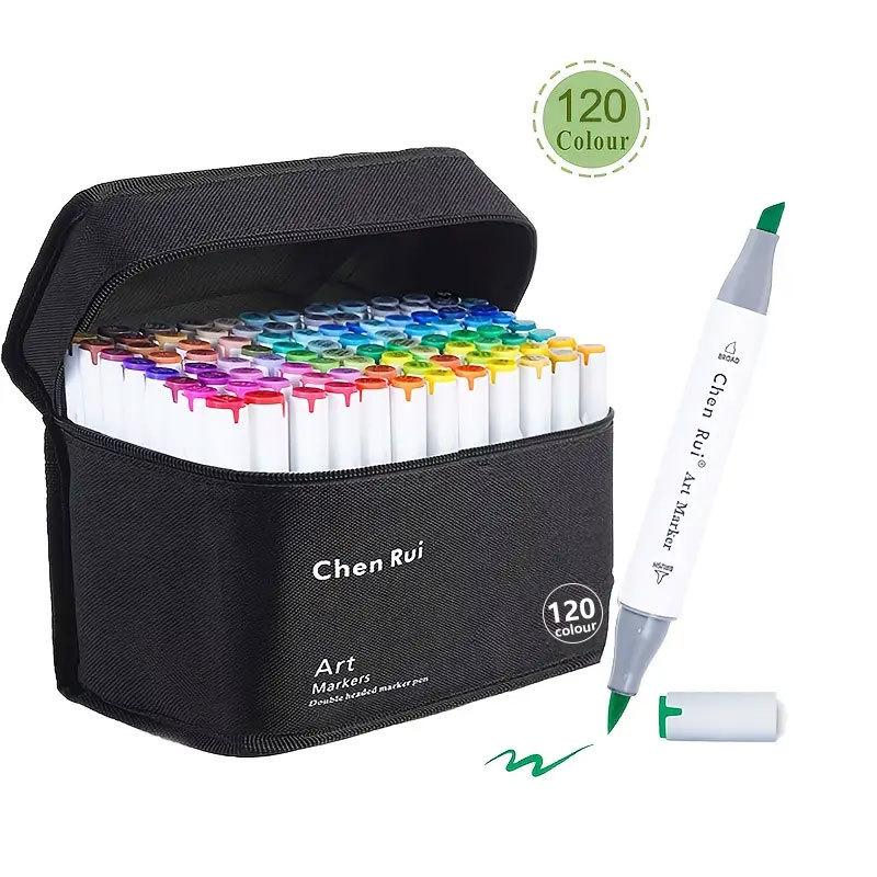 ChenRui Dual-Tip Watercolor Marker Pen Set for Students and Children