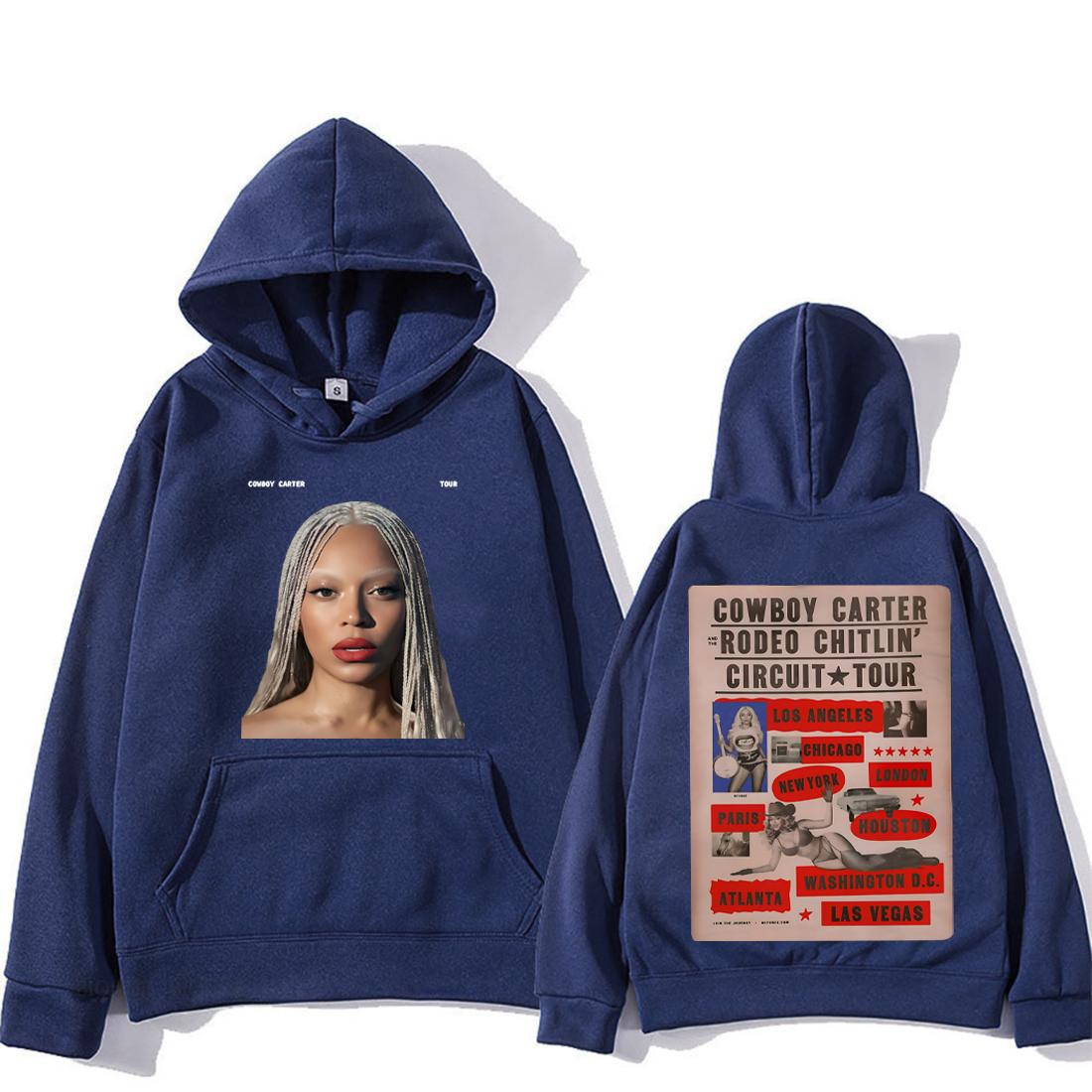 

Beyoncé Cowboy Carter Tour Printed Sweatshirt men women s vintage pullovers Fleece Long sleeve Fashion oversized hip hop Hoodie 3XL
