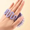 Purple Deep Scalp Massage Comb With Wrap-Around Band Strength Teeth Shampooing Comb Hair Brush Salon Hairdressing Tool